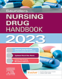 Image of the book cover for 'Saunders Nursing Drug Handbook 2023'