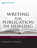 Image of the book cover for 'Writing for Publication in Nursing'