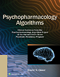 Image of the book cover for 'Psychopharmacology Algorithms'